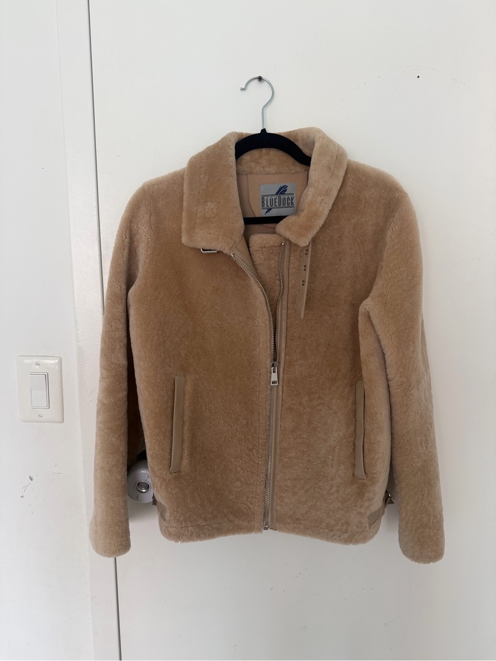 Blue duck Tan Faux Shearling Zip Jacket